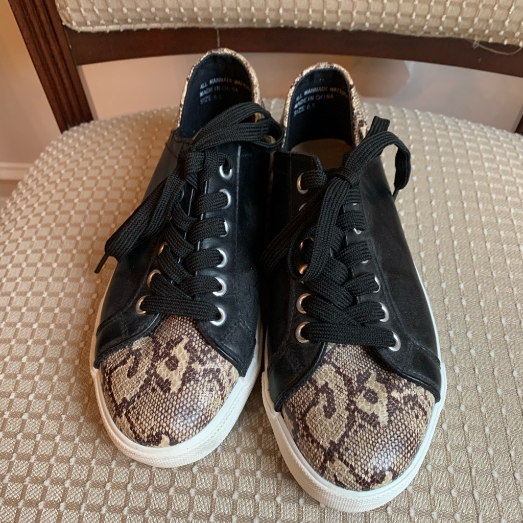 Black And Python Sneakers